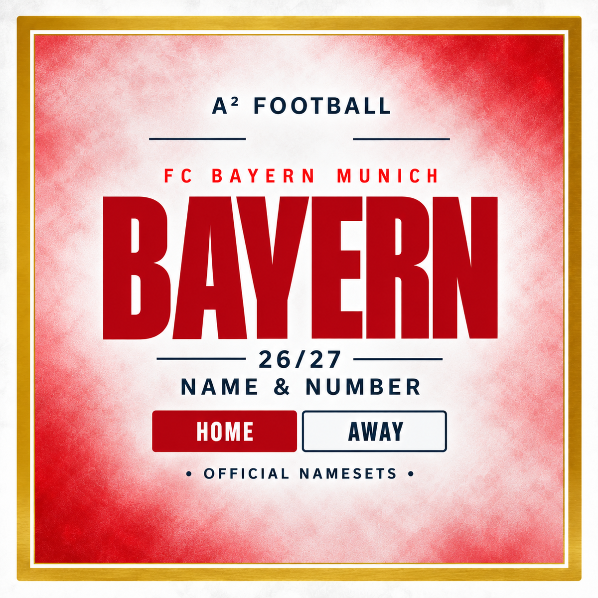バイエルン ミュンヘン 26/27 Home / Away ネームナンバー