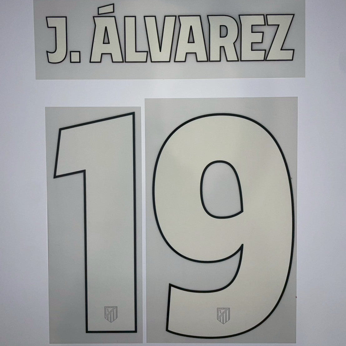 Official 25/26 アトレティコマドリード 3rd CLネームセット #19 J.ALVAREZ
