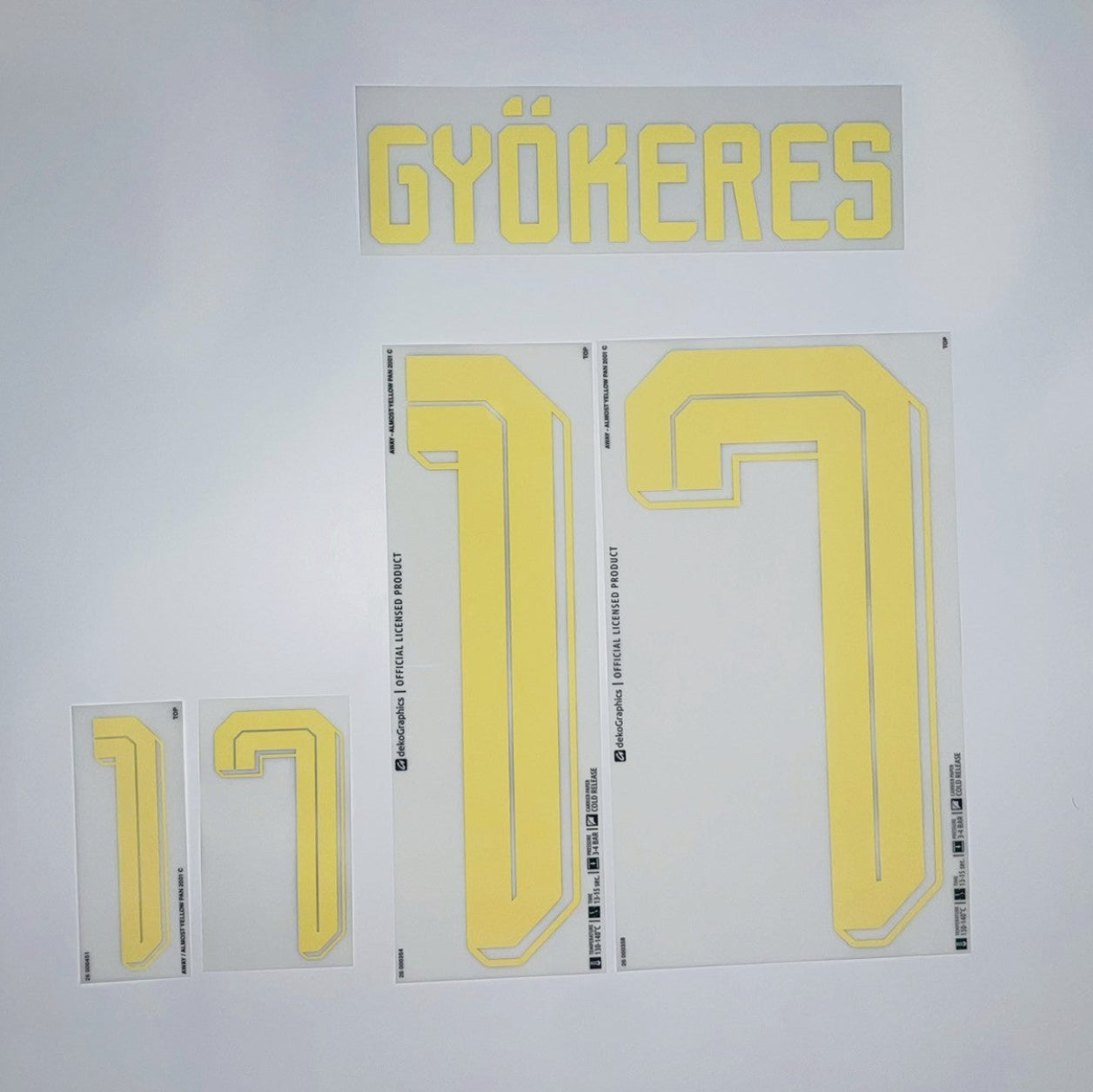 Official 26/27 スウェーデン代表 Away ネームセット #17 GYOKERES
