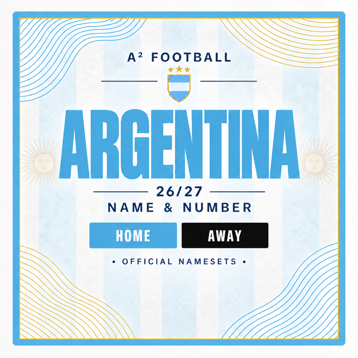 アルゼンチン代表 26/27 Home / Away ネームナンバー