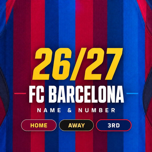 FCバルセロナ 26/27 Home / Away / 3rd ネームナンバー