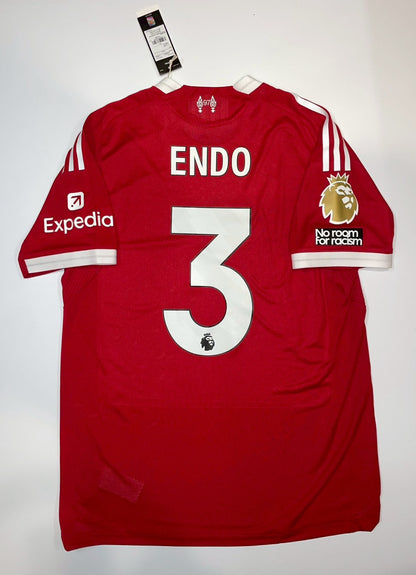 Official #3 遠藤 25/26 リヴァプール Home オーセンティック半袖ユニフォーム EPL サイズL（JP:2XL）JY4237
