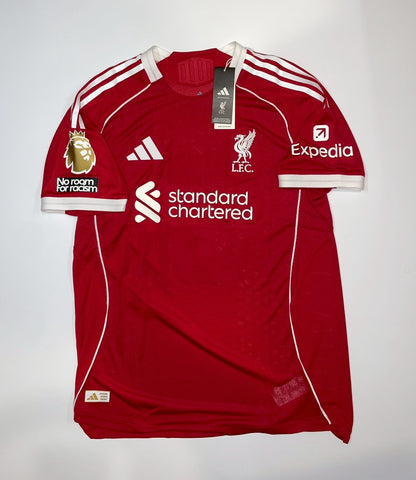 Official #3 遠藤 25/26 リヴァプール Home オーセンティック半袖ユニフォーム EPL サイズL（JP:2XL）JY4237