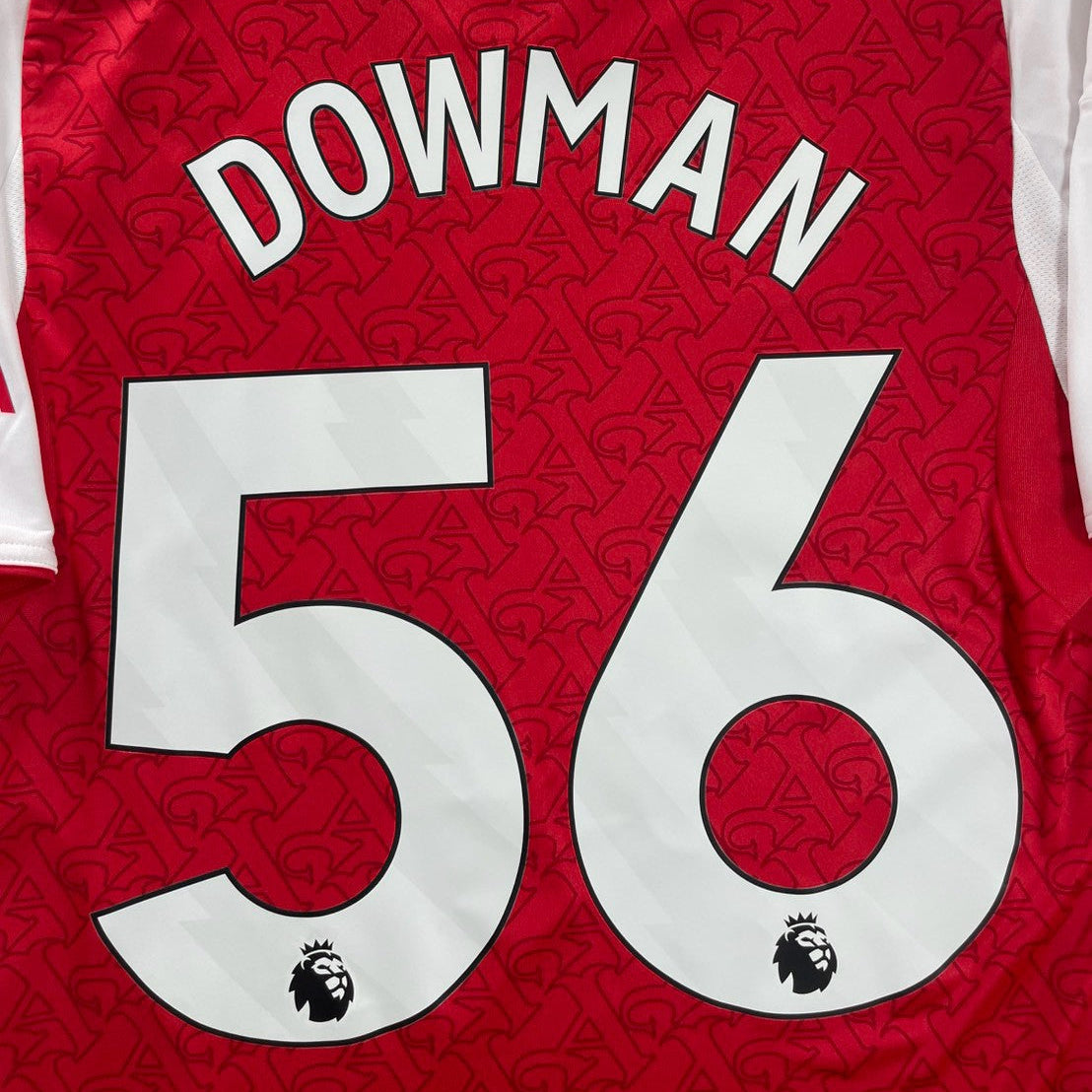 Official #56 ダウマン 25/26 アーセナル Home スタジアム半袖ユニフォーム EPL サイズ M（JP:XL）