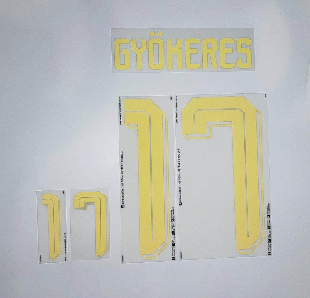 Official 26/27 スウェーデン代表 Away ネームセット ＃17 GYOKERES